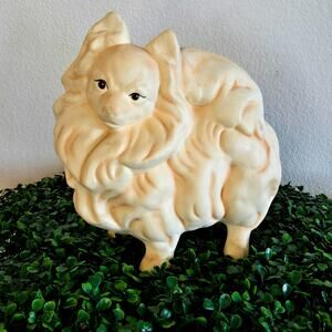 Vintage Ceramic Pomeranian Figurine – 1990s